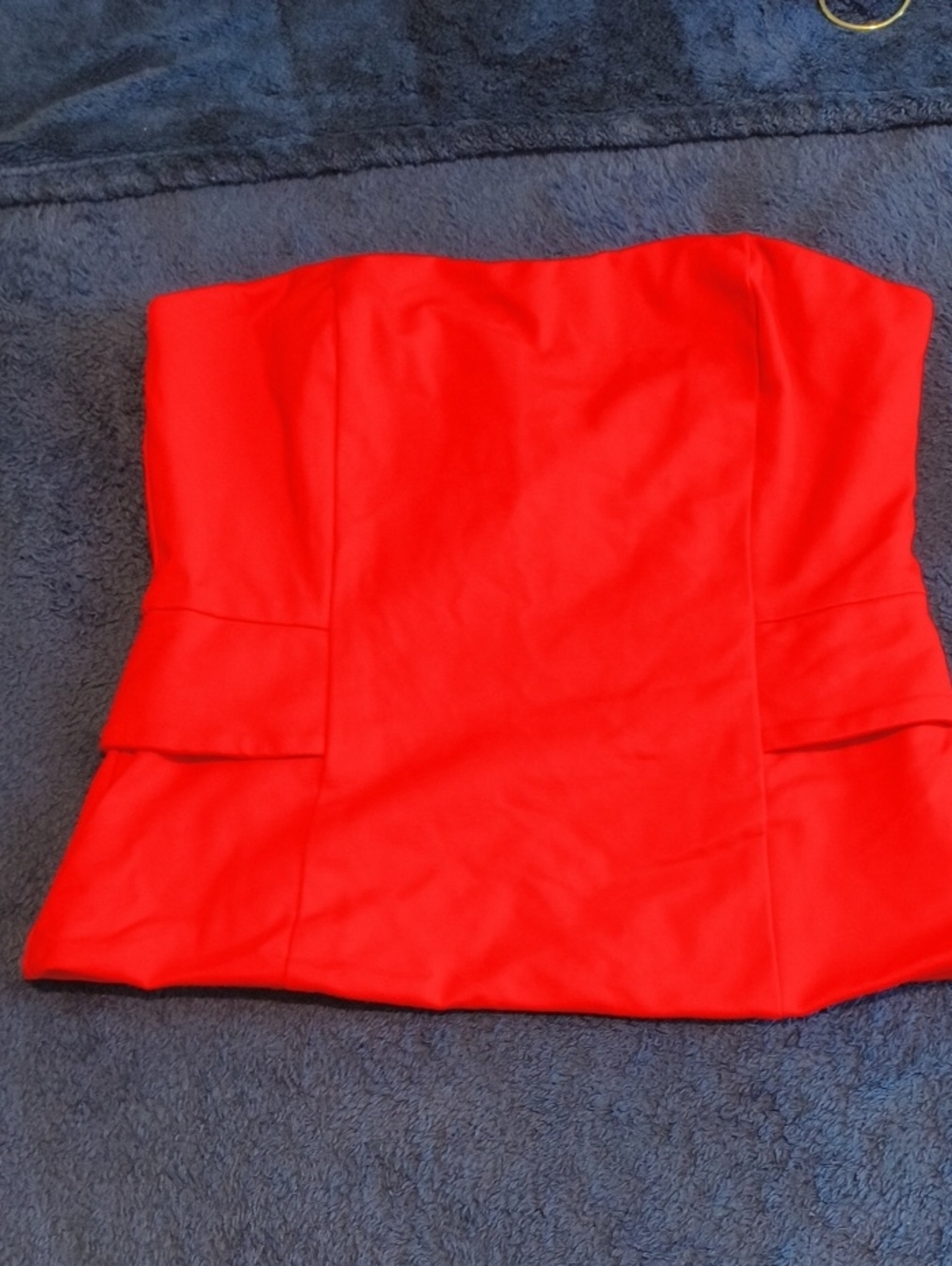 Strapless Red Women's Top